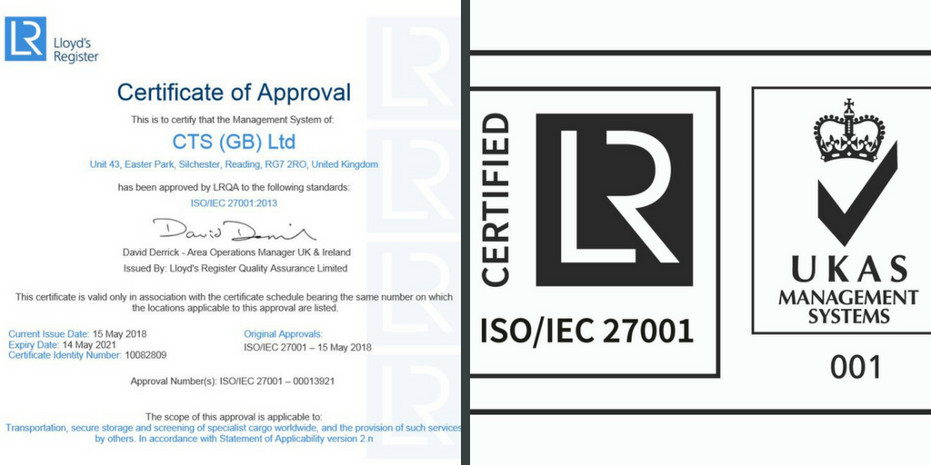 CTS achieves ISO 27001 certification CTS Logistics
